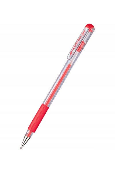 Pentel Pix cu gel roșu HYBRID GEL GRIP K116 x 10 bucăți
