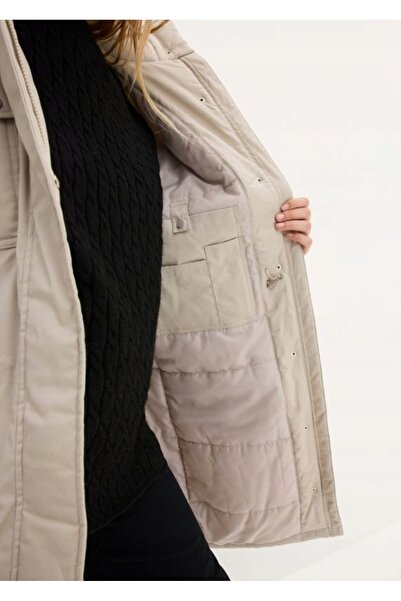 NO BRAND Bpc parka cu glugă gri 36