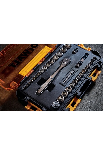 Dewalt SET DE CHEI 34 PIESE Nasadek 1/4 " și 3/8 " cu clichet