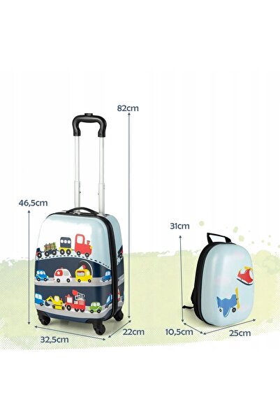 NO BRAND Valiză pentru copii Costway 25 L Multicoloră