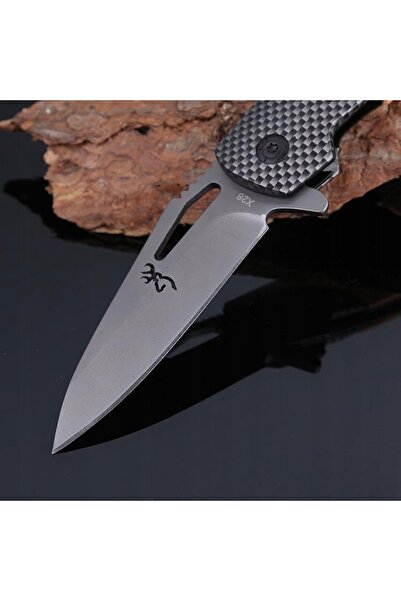 NO BRAND Cuțit pliant de vânătoare DREWNO HUNTER Liner-Lock Browning BR6