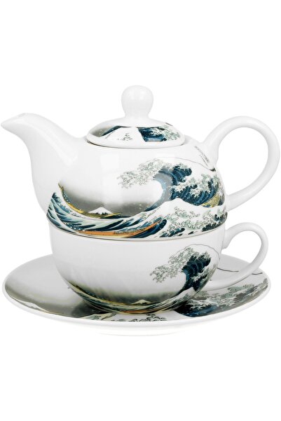 NO BRAND Ceainic The Great Wave 350+240ml cu ceașcă