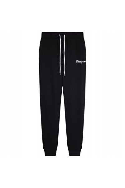 Champion Pantaloni de damă cu manșete striate, negri 118256 KK001 MĂRIMEA L