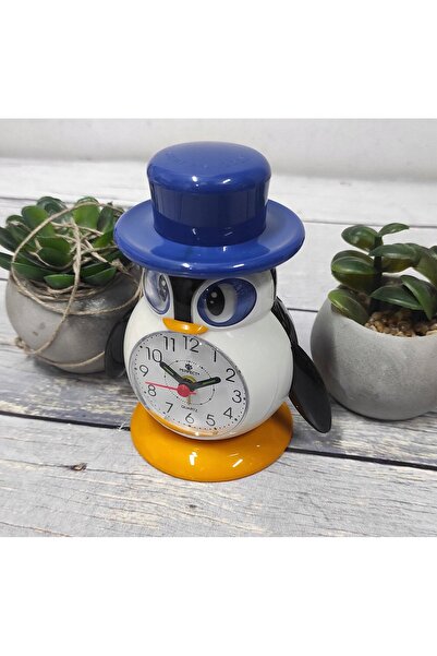 PERFECT Ceas deșteptător pentru copii, pinguin negru, iluminat, BB152