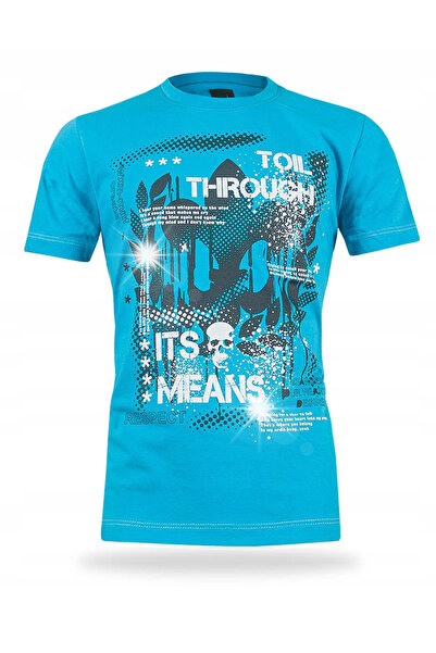 NO BRAND Tricou bărbătesc cu craniu, 4XL, turcoaz