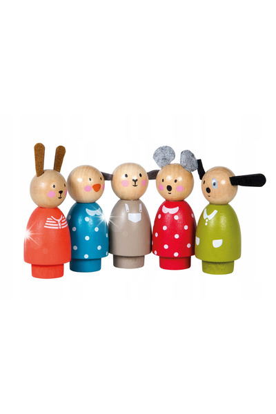 Moulin Roty Figurine din lemn cu animale La Grande Famille 632421