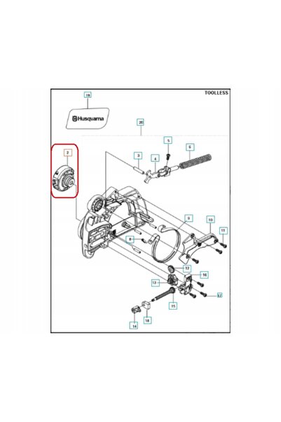 Husqvarna 235E buton capac întinzător lanț PIECE ORIGINALĂ!