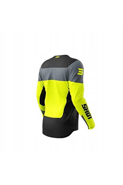 NO BRAND Bluză tricou SHOT RACING JUNIOR LEAGUE GALBEN NEON [Mărime YM]
