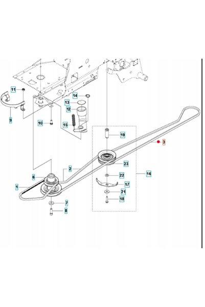 Husqvarna Rider R13C R15C R214TC R216 AWD ORIGINALĂ Curea de transmisie tip lamă