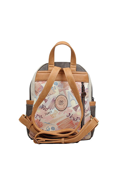 NO BRAND Janet Denese: FLOWER CITY - Rucsac cu buzunar J-101A