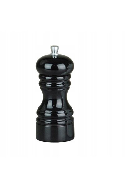 PRACTIC RĂZĂTOARE DE PIPER ȘI SARE DIN LEMN, NEGRU, 12 cm