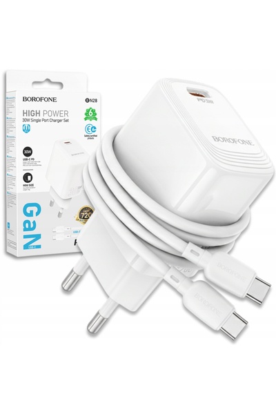 NO BRAND Încărcător de perete Borofone 30W USB-C cu încărcare rapidă pentru t...