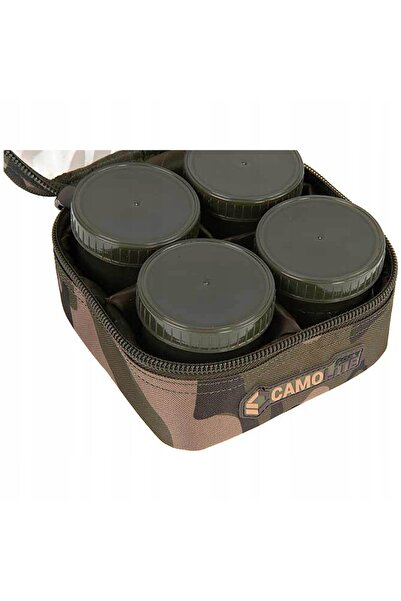 NO BRAND Geantă de pescuit cu 6 compartimente Fox Camolite 6 Pot Hookbait Case