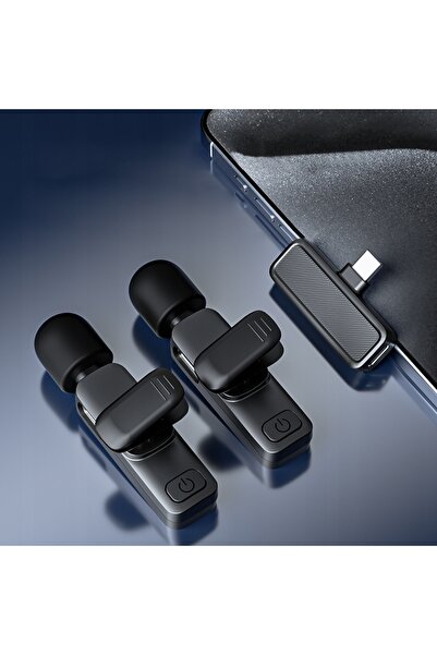 NO BRAND 2X Microfon wireless cu clemă pentru computer și telefon, Blavec USB-C