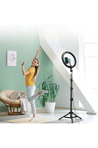 NO BRAND KIT INEL LUMINOS LED 45cm MACHIAJ SELFIE + TRIPOD 210cm