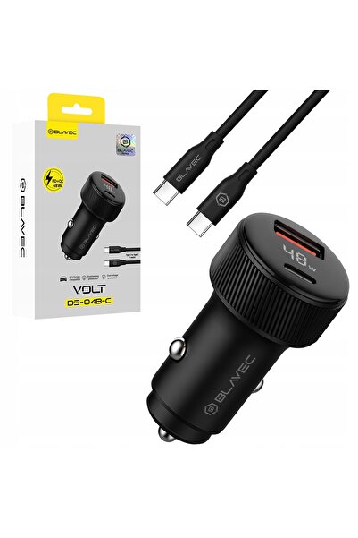 NO BRAND Încărcător rapid pentru mașină USB-C PD 30 W, USB-A 18 W, cu afișaj ...