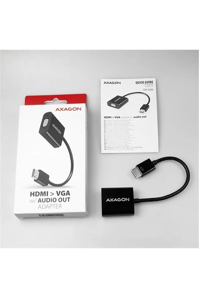 Axagon RVH-VGAN adaptor activ HDMI la VGA FullHD, ieșire audio, micro USB