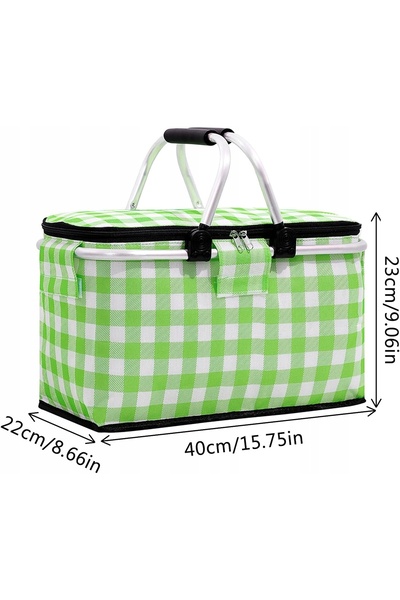 NO BRAND COȘ DE PICNIC TERMIC DE 22 L, PLIABIL, CU CAPAC ȘI MÂNER