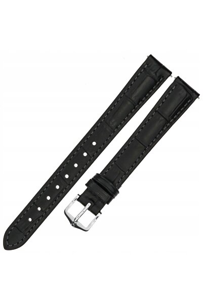 NO BRAND HIRSCH Duke L - NEGRU - 14 mm - Curea de ceas din piele