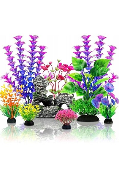 PLASTIKON Dystrybutor: Bio Planet S.A. DECORAȚII ACVARIU SET 9 PIESE PLANTE V...