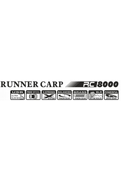 NO BRAND Mulineta puternică de pescuit la crap Traper Runner Carp RC 8000, cu...