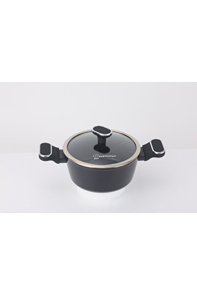 Masterpan Set de vase de gătit din marmură, 8 piese. Negru 16/20/24/28 cm Ind...