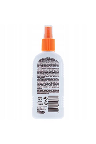 NO BRAND SPRAY rezistent la apă pentru față și corp MALIBU SUN LOTION SPRAY S...
