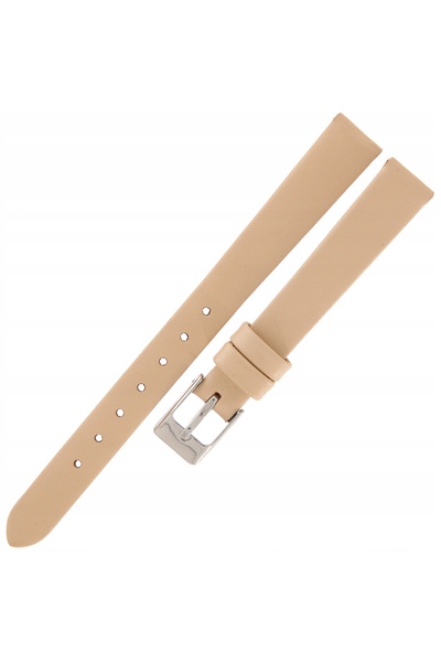 NO BRAND TEKLA G10 - 12mm - Neted - CREAM - Curea de ceas din piele