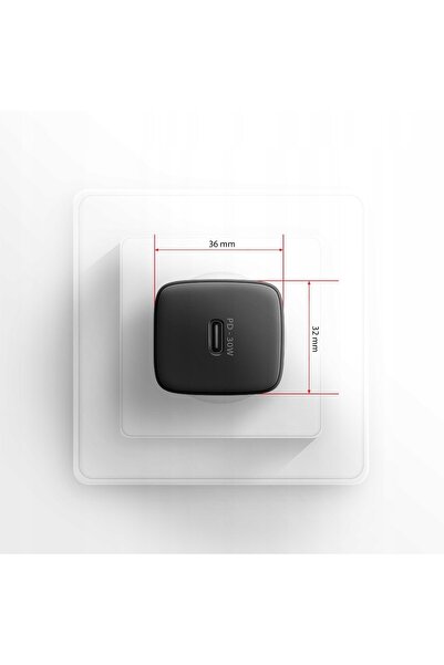 NO BRAND Încărcător de perete ACU-PD30 30W PD, 1x port USB-C, PD3.0/QC3.0/AFC...