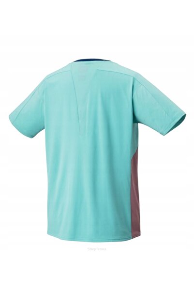 YONEX Tricou de tenis cu guler rotund, culoare mentă, mărimea M