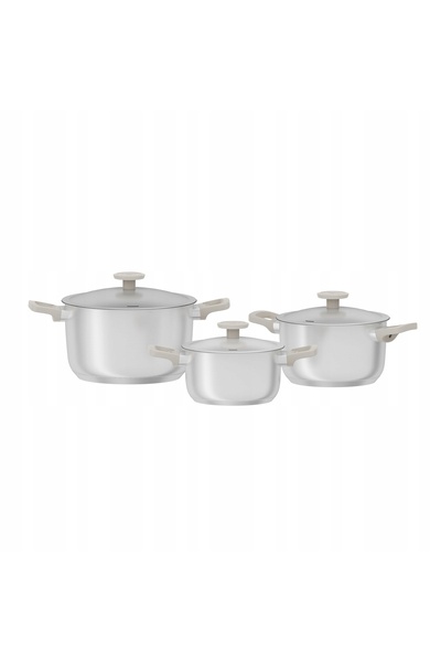 NO BRAND Set de oale din oțel inoxidabil 2/3,3/6,1L Bolt 6 piese BergHOFF