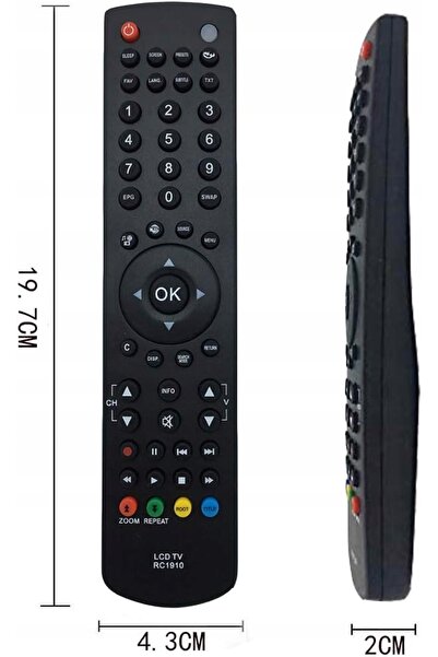 NO BRAND TELECOMANDĂ PENTRU TELEVIZOR LED TOSHIBA SHARP RC1910 NEO, NEAGRĂ