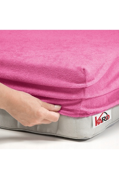 NO BRAND Cearșaf de pat din frotir cu elastic 80x200 amarant 021 grosime 200g...