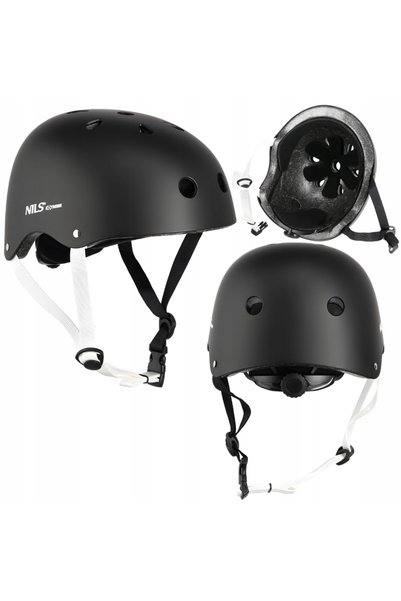 Nils Extreme Cască de ciclism reglabilă, protectoare, 58-61cm, neagră, pentru...