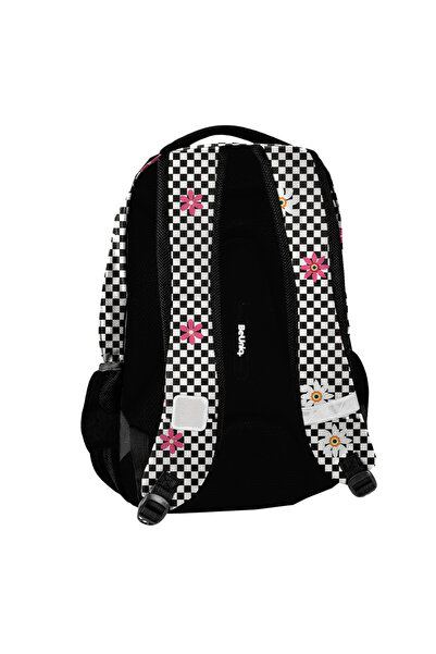 NO BRAND Rucsac școlar pentru fete, cu model în carouri de șah, pentru clasel...