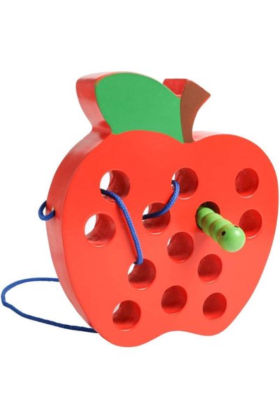 Arabest Wooden Lacing Threading Toy,Montessori Educational Fine Motor Skills ...