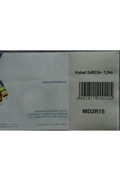 NO BRAND CABLU CINCH 2 RCA - 2 RCA MELODIKA MD2R15 1.5m