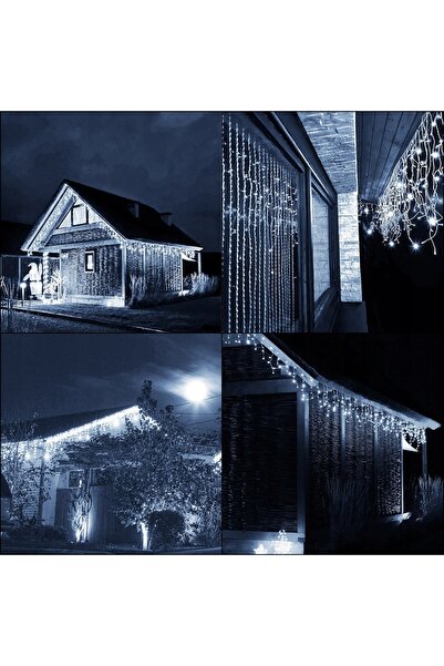 NO BRAND LAMPĂ EXTERIOARĂ TIP PERDEA 500 LED-uri 22,5m, cu efect de flash, al...