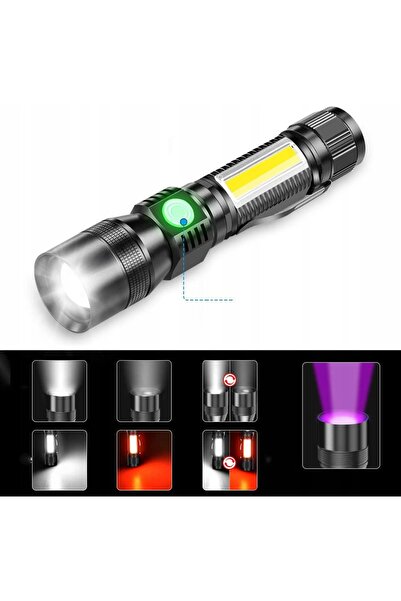 NO BRAND Lumină UV LED, foarte puternică, lampă de lucru COB, 7 moduri, pentr...