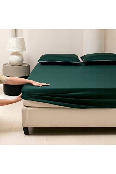 NO BRAND Cearșaf de pat din bambus, elastic, gros, 180x200, cu volan de 30cm