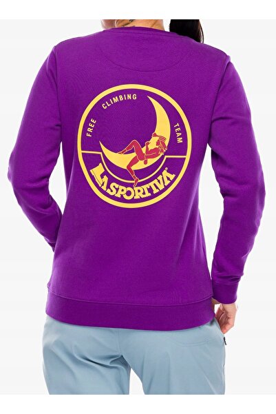 La Sportiva Bluză de damă Climbing on the Moon Sweatshirt - violet/galben S