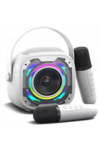NO BRAND SET BOXE KARAOKE WIRELESS BLUETOOTH LED CU 2 MICROFONE CADOU