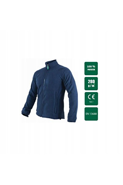 Stalco Hanorac de lucru protector din fleece pentru bărbați, albastru marin, ...