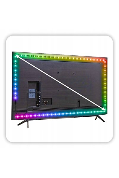 NO BRAND Bandă LED RGB 4M USB pentru TV, iluminare de fundal TV, controlată p...