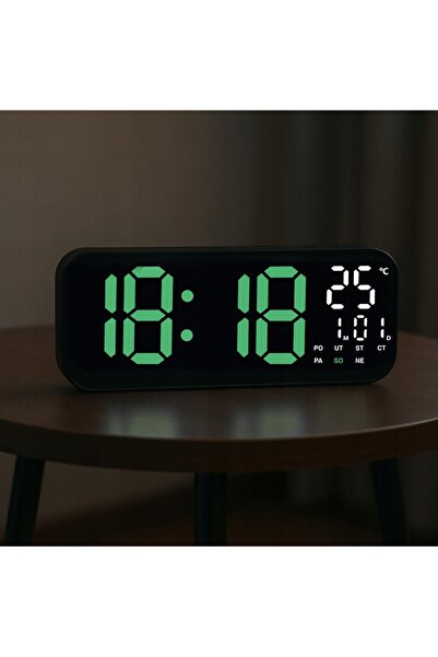 NO BRAND CEAS LED MARE VERDE CU TELECOMANDĂ DH9016.1 CRONOMETRU TIMER 46 cm Z...