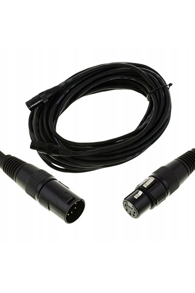 NO BRAND Cablu DMX pentru corpuri de iluminat, XLR-XLR, 15 m, 110 ohmi, 5 pin...