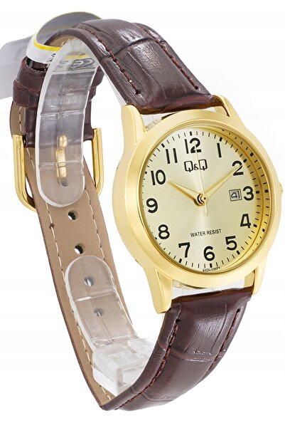 NO BRAND Ceas DAMSKI CLASIC Q&Q Auriu, cu date clar legibile, A45A-006P 30 mm