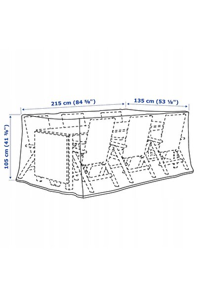 NO BRAND Husă pentru mobilier IKEA TOSTERO negru 215x135 cm