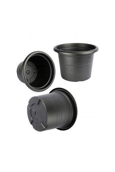 NO BRAND Garronda Ghiveci de flori din plastic, set de 3, 34x34x24 cm GD-NIC