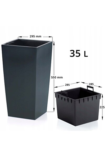 Prosperplast Ghiveci înalt URBI DURS300 cu vas interior Donica + distanțier